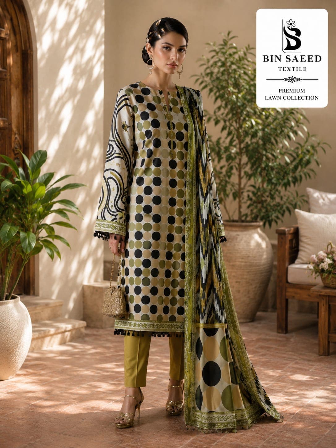 Bin Saeed Premium Lawn 3-Piece 1