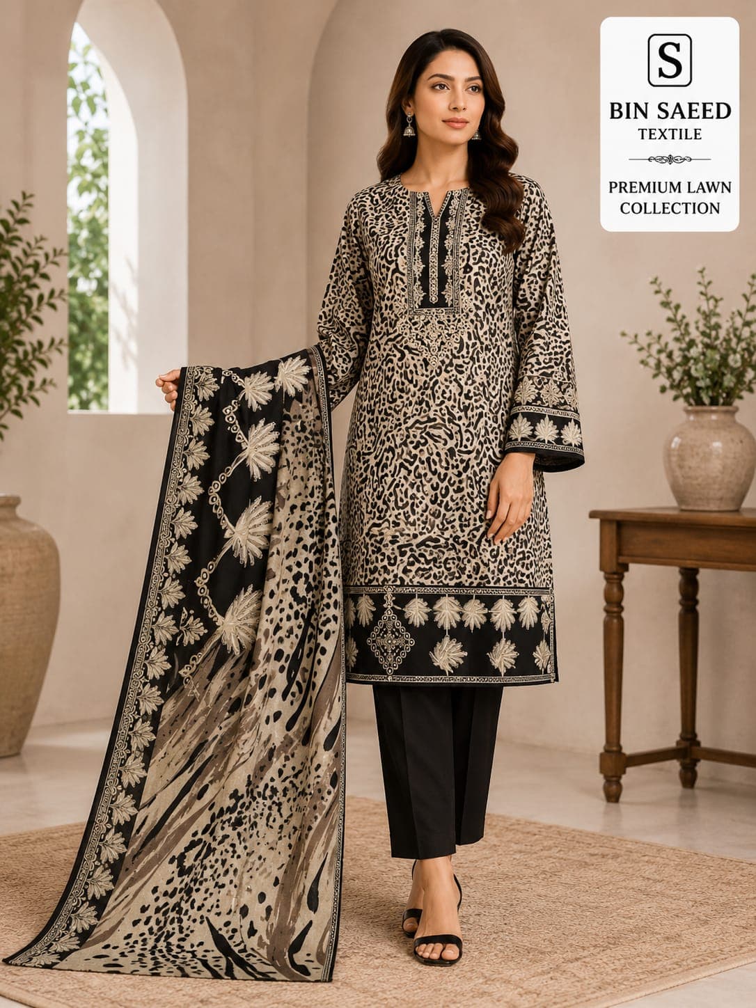 Bin Saeed Premium Lawn 3-Piece 3