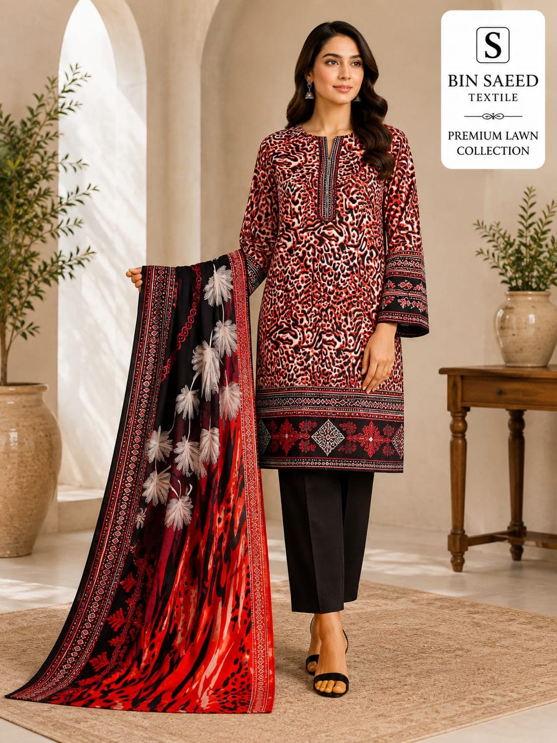 Bin Saeed Premium Lawn 3-Piece 7