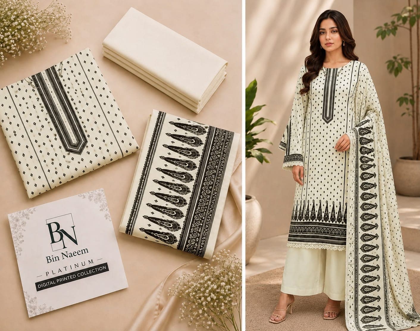 Bin Naem Premium Lawn 3-Piece 1