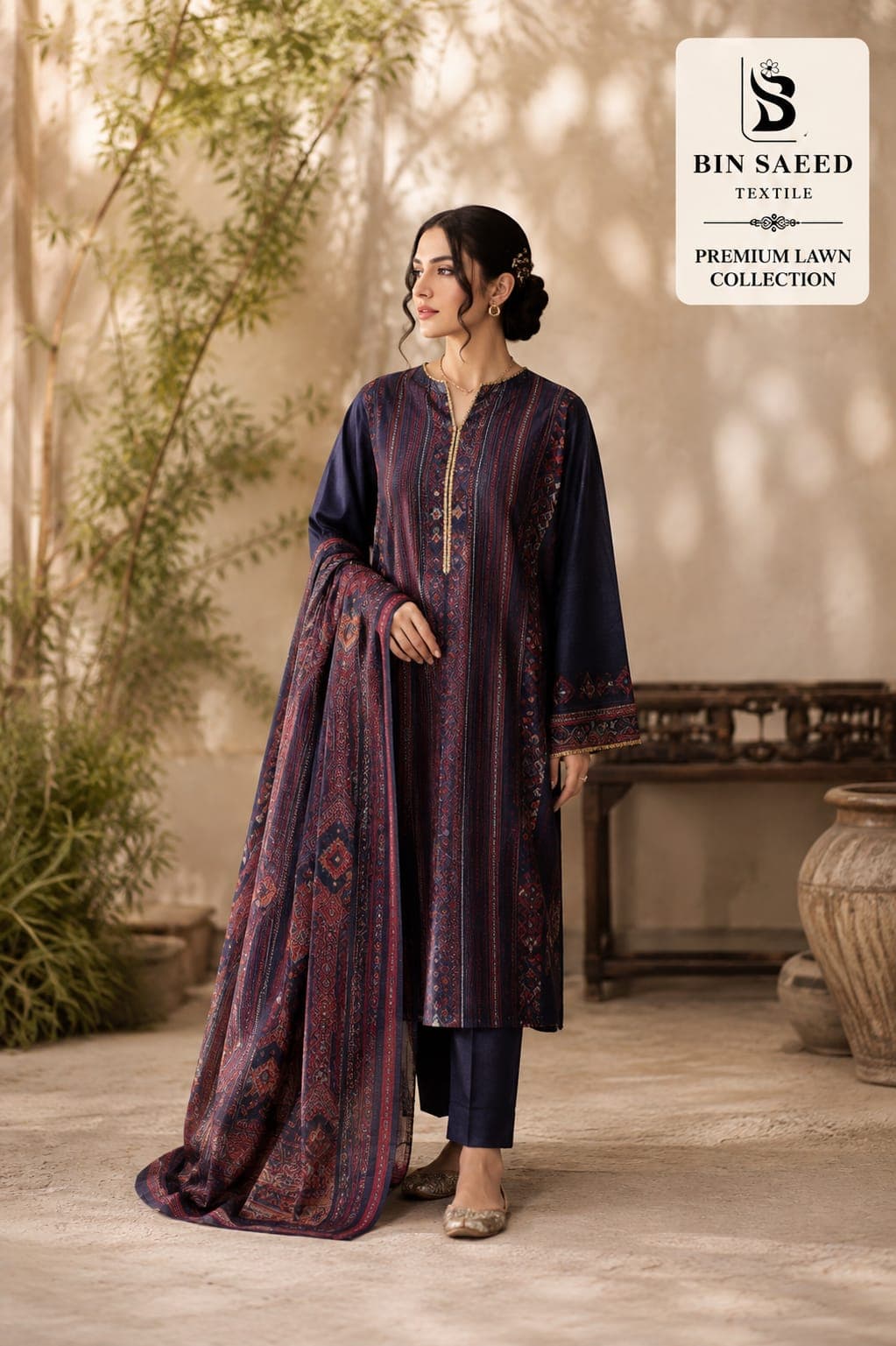 Bin Saeed Premium Lawn 3-Piece 11