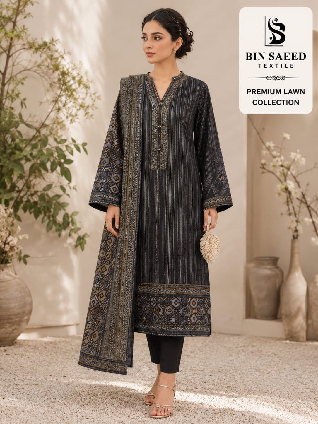 Bin Saeed Premium Lawn 3-Piece 13