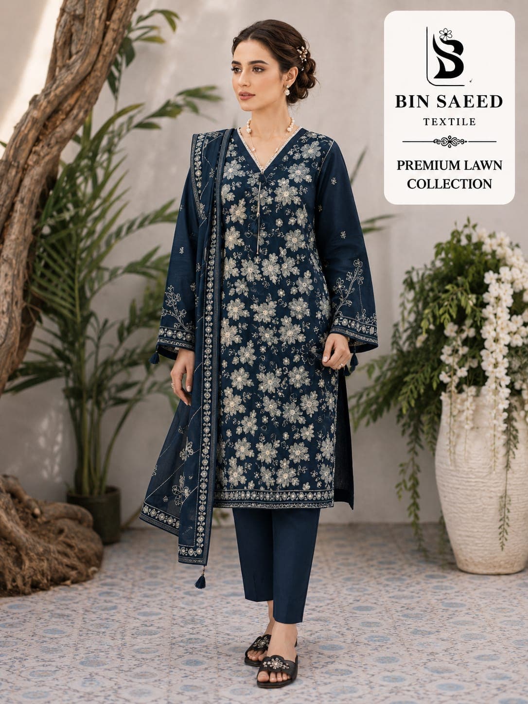 Bin Saeed Premium Lawn 3-Piece 14