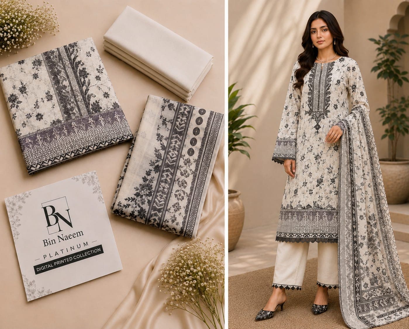 Bin Naem Premium Lawn 3-Piece 4